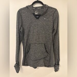 Nike DriFIT Heather Gray Long Sleeve Top